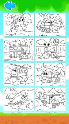 Coloring pages for children transport android App screenshot 1