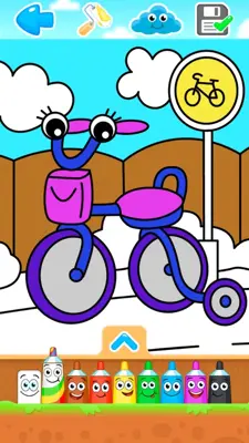 Coloring pages for children transport android App screenshot 2