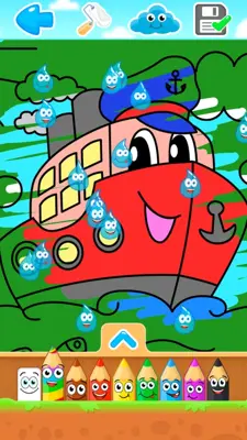 Coloring pages for children transport android App screenshot 4